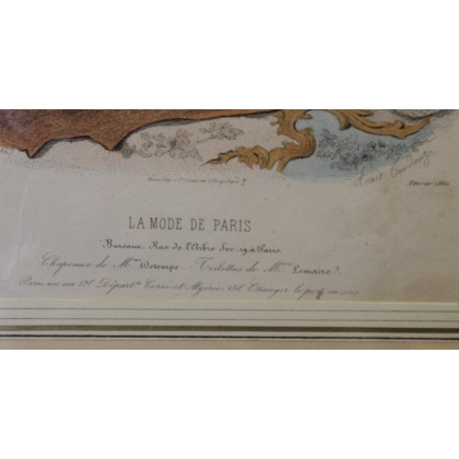 Engraving ‘La mode de Paris’ by Anais TOUDOUZE at Moinat SA – Antiques and decorative items – Engravings, lithographs