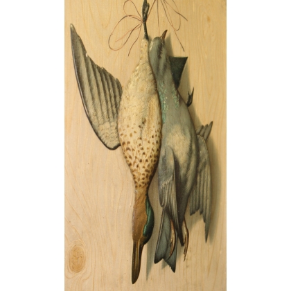 Paire de lithographies "Oiseaux" en relief  sur Moinat SA  - Antiquités décoration -  Gravures, Lithos