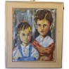 Paintings | Painting entitled ‘Two Boys’ by M TROTTA, Moinat SA  – Antiques and home décor