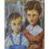Paintings | Painting entitled ‘Two Boys’ by M TROTTA, Moinat SA  – Antiques and home décor