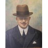 Paintings | Portrait painting ‘Man in a Hat’ signed VIAROZ Moinat SA  – Antiques and home décor