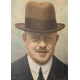 Tableau portrait "Homme au chapeau" signé VIAROZ