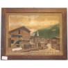 Tableau "Village de montagne" signé Eug. BROSSY 21  sur Moinat SA  - Antiquités décoration -  Gouaches, Aquarelles, Pastels