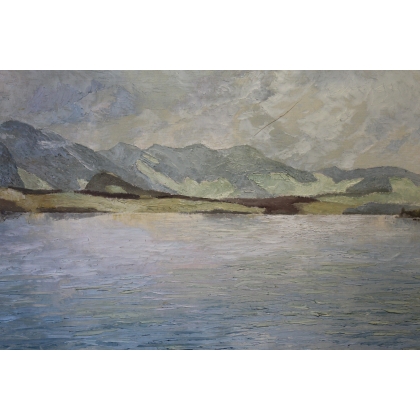 Paintings | Painting ‘Lake Thun’, monogrammed KW 1932, Moinat SA  – Antiques and home décor