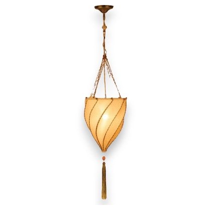 Suspension \"Agadir\" en tissus beige