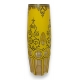 Vase de bohème, cristal taillé jaune avec overlay