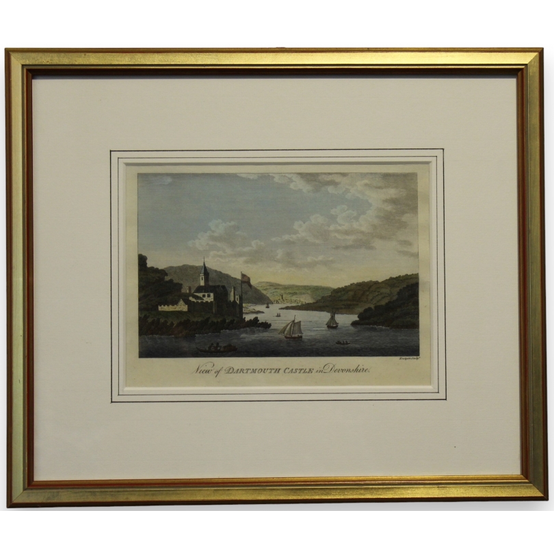 Stich „View of DARTMOUTH CASTLE“ EASTGATE bei Moinat SA – Antiquitäten und Dekoration – Stiche, Lithografien