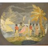  Tableau brodé "Paul et Virginie" sur  Moinat SA  - Antiquités décoration