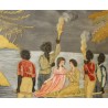  Tableau brodé "Paul et Virginie" sur  Moinat SA  - Antiquités décoration