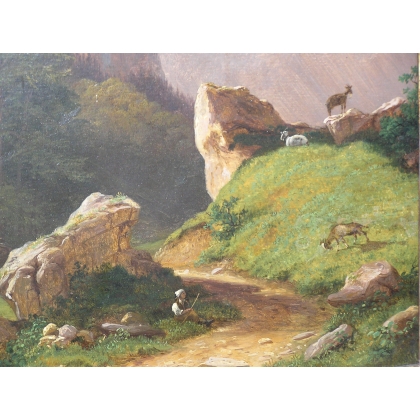 Paintings | Painting entitled ‘Landscape’, signed E. v. MURALT Moinat SA  – Antiques and home décor