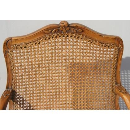 Pair of Regency cane armchairs with cushioned seats from  Moinat SA  - Antiques and home décor