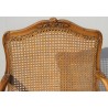 Pair of Regency cane armchairs with cushioned seats from  Moinat SA  - Antiques and home décor