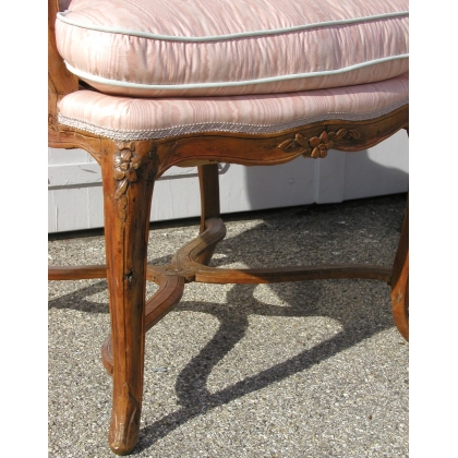 Pair of Regency cane armchairs with cushioned seats from  Moinat SA  - Antiques and home décor