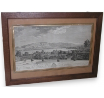 Gravure "Vue du Lac Léman" par MALGO