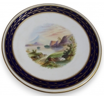 Coupe en porcelaine "Loch Arve" sur piédouche