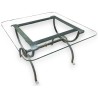  Table bout de canapé en fer et verre sur  Moinat SA  - Antiquités décoration