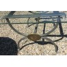  Table bout de canapé en fer et verre sur  Moinat SA  - Antiquités décoration