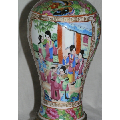  Paire de vases montés en lampe sur  Moinat SA  - Antiquités décoration