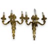 Pair of Louis XVI-style wall sconces in gilded bronze by  Moinat SA  - Antiques and home décor