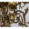Lustre hollandais en bronze à 12 flammes