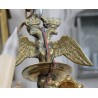 Lustre hollandais en bronze à 12 flammes
