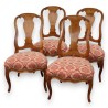 Suite de 4 chaises bernoises \"Zungenstuhl\"