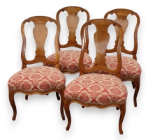 Suite de 4 chaises bernoises "Zungenstuhl"