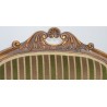 Louis Philippe living room suite in green striped velvet at  Moinat SA  - Antiques and home décor