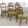 Louis Philippe living room suite in green striped velvet at  Moinat SA  - Antiques and home décor