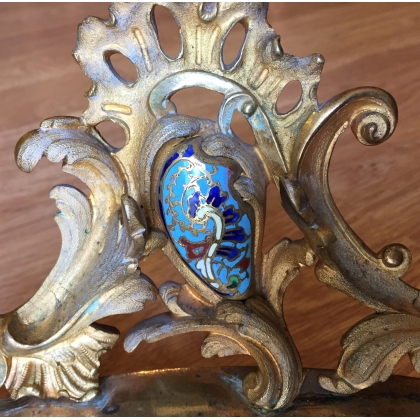 Encrier Napoléon III en bronze cloisonné