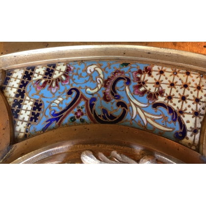 Encrier Napoléon III en bronze cloisonné