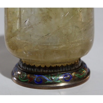  Paire de vases en cristal de roche et argent sur  Moinat SA  - Antiquités décoration
