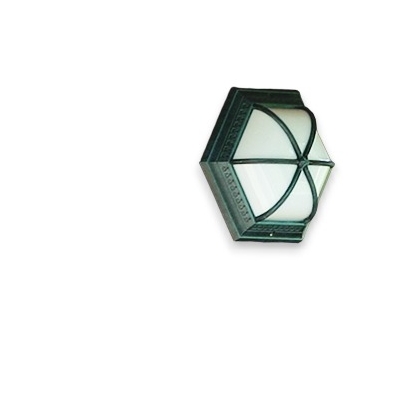  Applique hexagonale "Alizée" en aluminium vert sur  Moinat SA  - Antiquités décoration