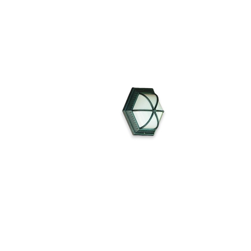  Applique hexagonale "Alizée" en aluminium vert sur  Moinat SA  - Antiquités décoration