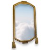  Miroir rectangulaire doré orné de passementerie sur  Moinat SA  - Antiquités décoration
