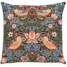 Coussin "Strawberry Thief bleu"