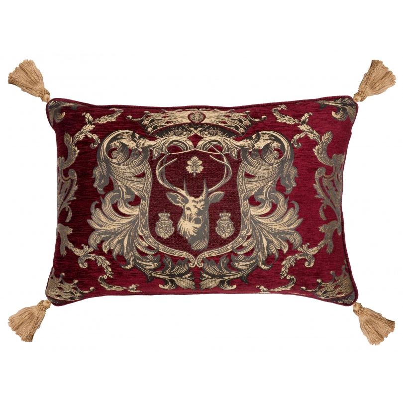 Coussin "Regal Stag Rouge" Large