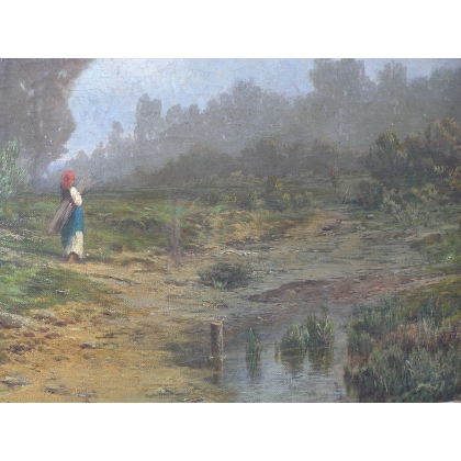 Paintings | Painting entitled ‘Landscape’, signed S. CARIGNANI. Moinat SA  – Antiques and home décor