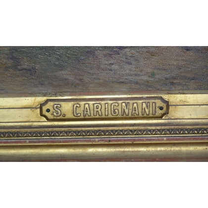 Paintings | Painting entitled ‘Landscape’, signed S. CARIGNANI. Moinat SA  – Antiques and home décor