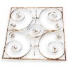 Square wrought-iron grille, painted white, from  Moinat SA  - Antiques and home décor