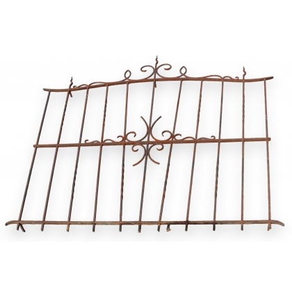 Wrought-iron window grille at Moinat SA – Antiques and Decor