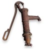  Pompe à eau à main en fonte brune sur  Moinat SA  - Antiquités décoration