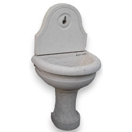  Fontaine demi-lune en marbre blanc sur  Moinat SA  - Antiquités décoration