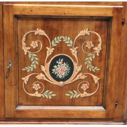  Buffet à 3 portes, décor fleurs peint sur  Moinat SA  - Antiquités décoration