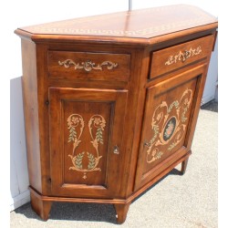  Buffet à 3 portes, décor fleurs peint sur  Moinat SA  - Antiquités décoration