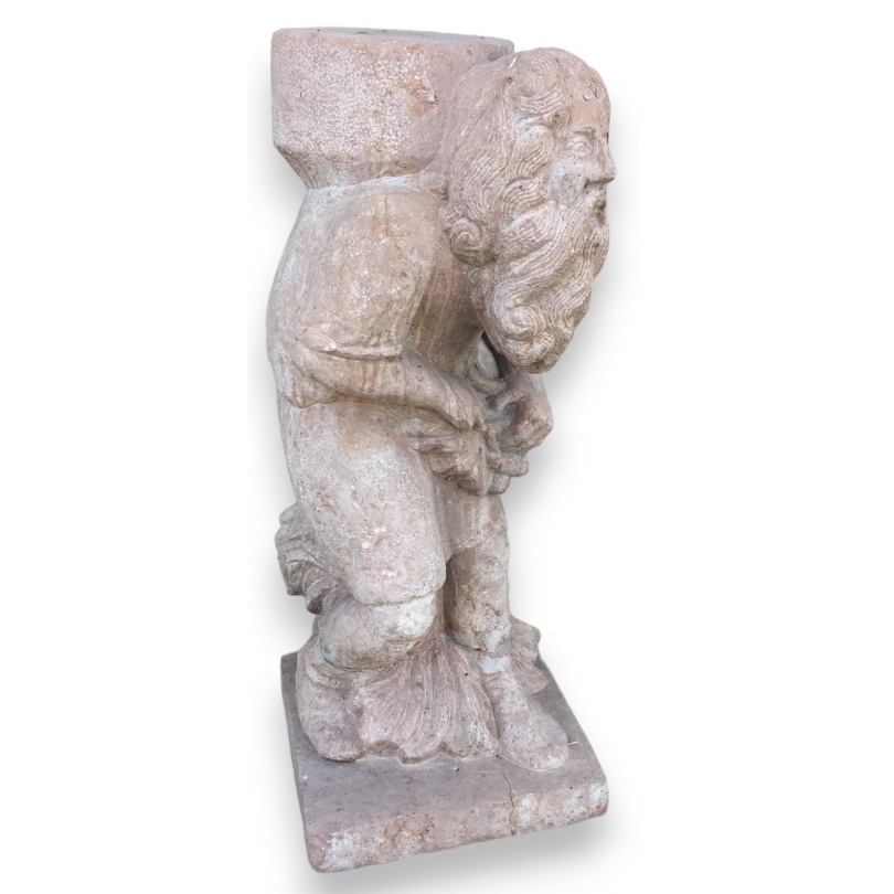 "Nain" table leg in pink marble at  Moinat SA  - Antiques and home décor