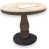 Round table or pedestal table in pink marble at  Moinat SA  - Antiques and home décor