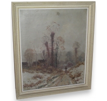 Painting "Snowy Landscape", un