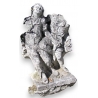 Sculpture "Enfants jouant" en pierre