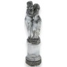 Stone sculpture entitled ‘Les Amours’, on a round plinth, by Moinat SA – Antiques and Decor
